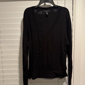 White House black market Black V-Neck Sweater